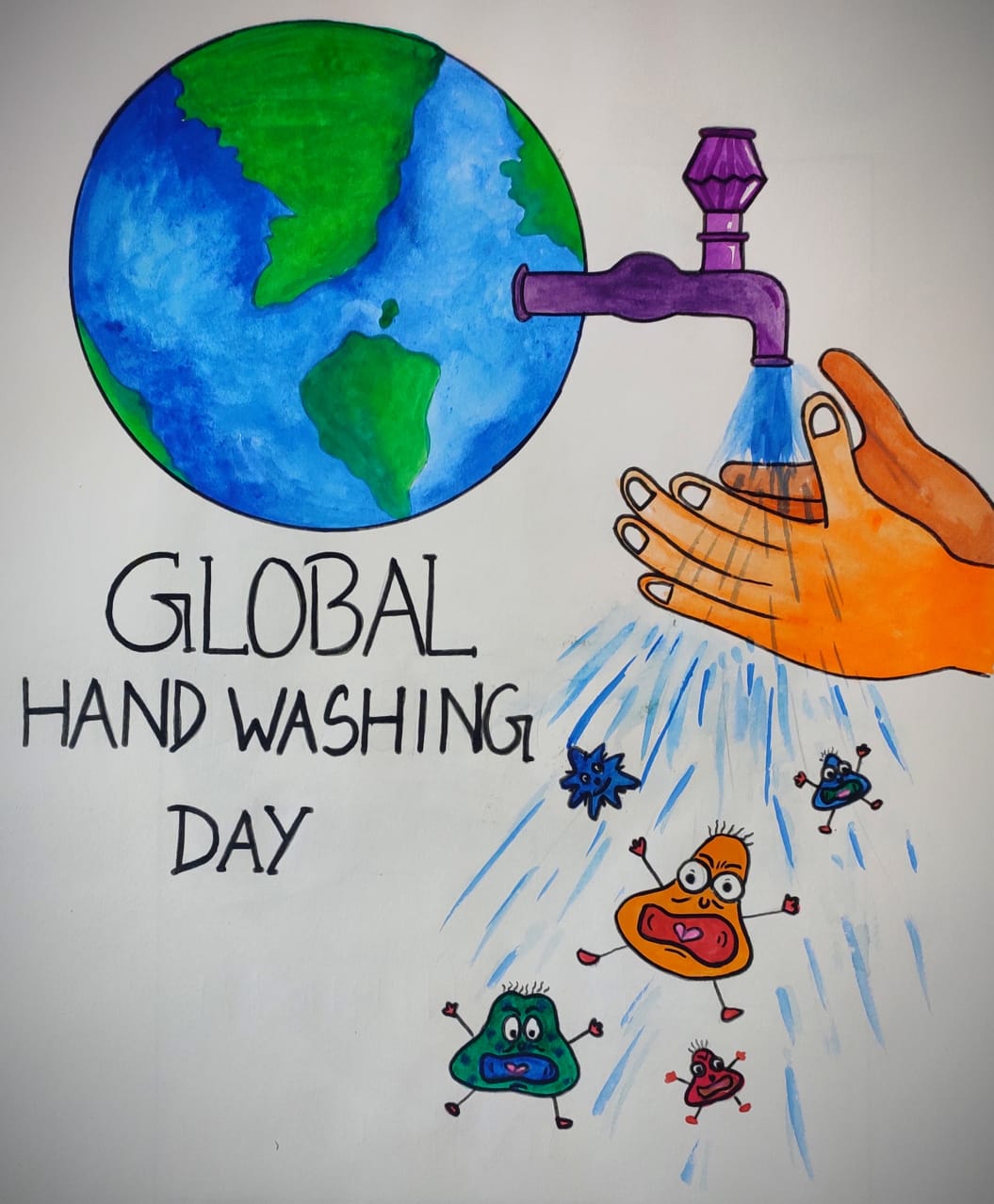 Global hand wash day poster drawing Find more videos Subscribe To Youtube  Channel 👇👇👇👇👇 https://www.youtube.com/c/EasydrawingART #drawing... |  By EASY Drawing ARTFacebook